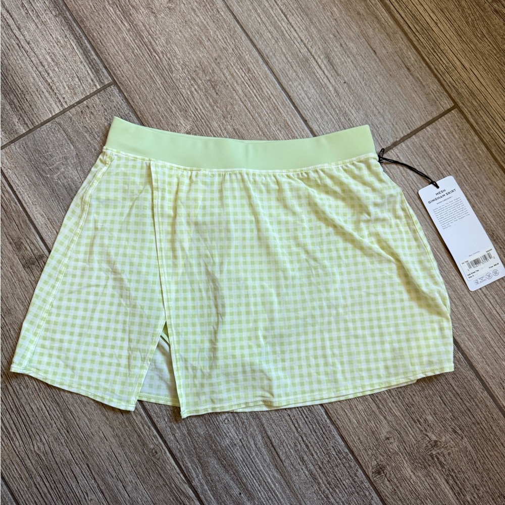 NEW Women's Green Gingham ALO skirt